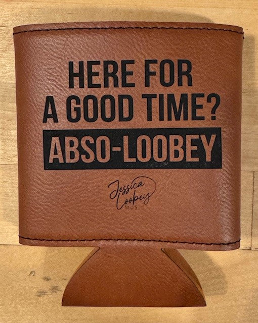 Leather Brown Absoloobey Koozie