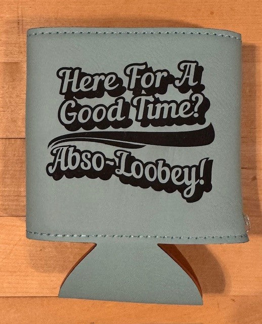 Leather Turquoise Absoloobey Koozie